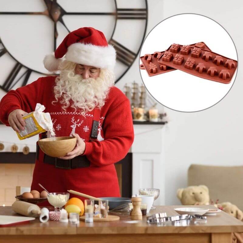 Moule Silicone Noel: Moule a Gateau & Biscuit, Forme Noel pour