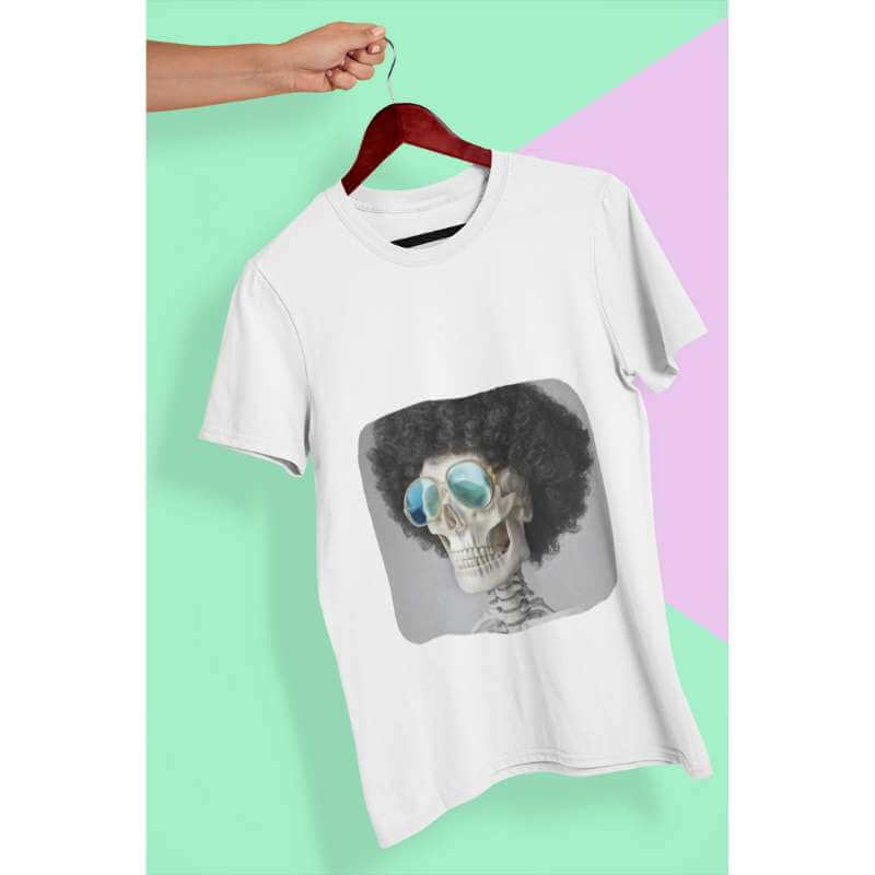 T-shirt-tête-de-mort-en-Coton-Bio