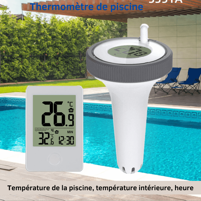 Thermomètre de piscine sans fil Température de l'eau Thermomètre
