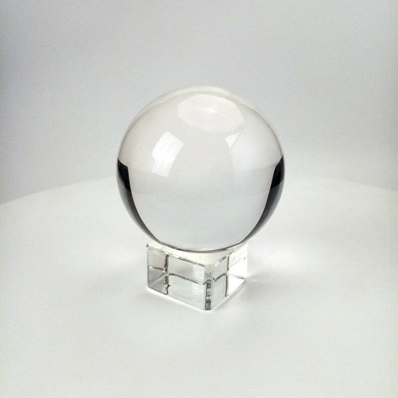 Boule de cristal avec support K9 Sphère de cristal Méditation Guérison Feng  Shui Boule de cristal