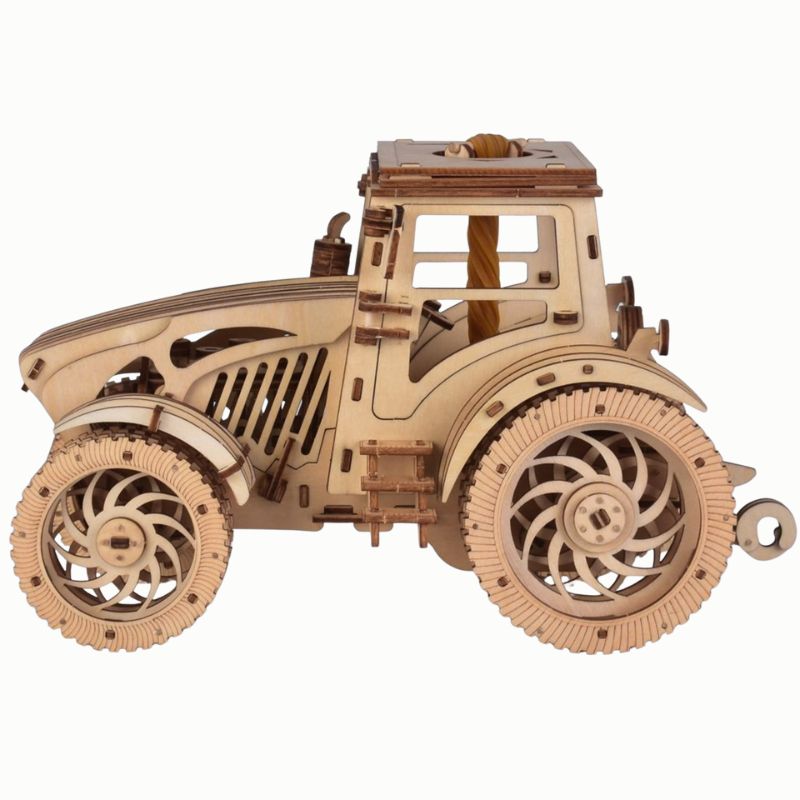 Maquette en bois Tracteur animé - La Magie des Automates