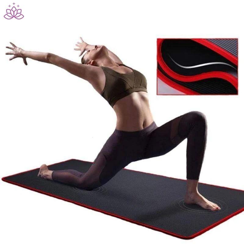 Tapis de yoga ultra épais et antidérapant Hongfutng pour yoga, pilates,  étirements, méditation, exercises au sol et remise en forme
