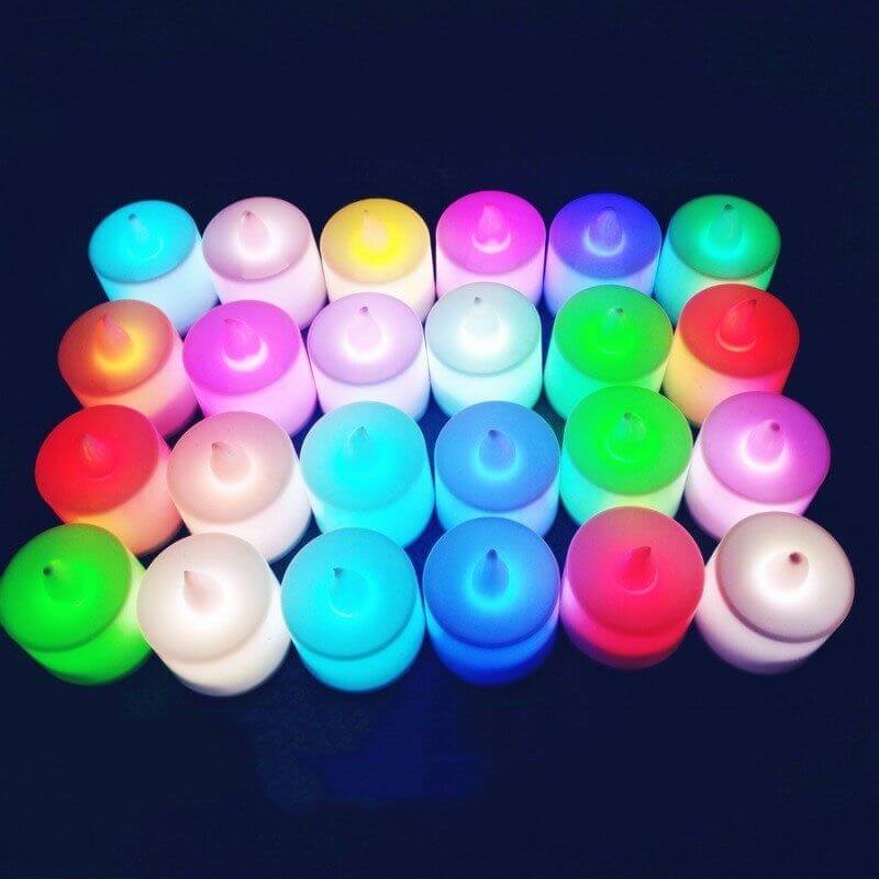 12Pcs LED Bougies Flottantes Bougies chauffe-plat en vrac pour piscine de